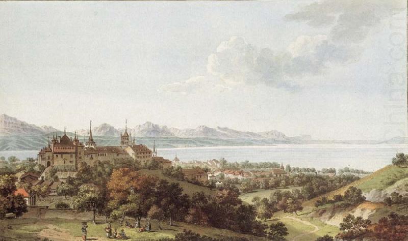 Johann Ludwig Aberli Seen Lausanne china oil painting image